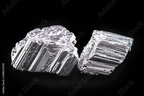 neodymium stone, part of the rare earth group, the world's strongest magnetic ore used in the technology industry photo