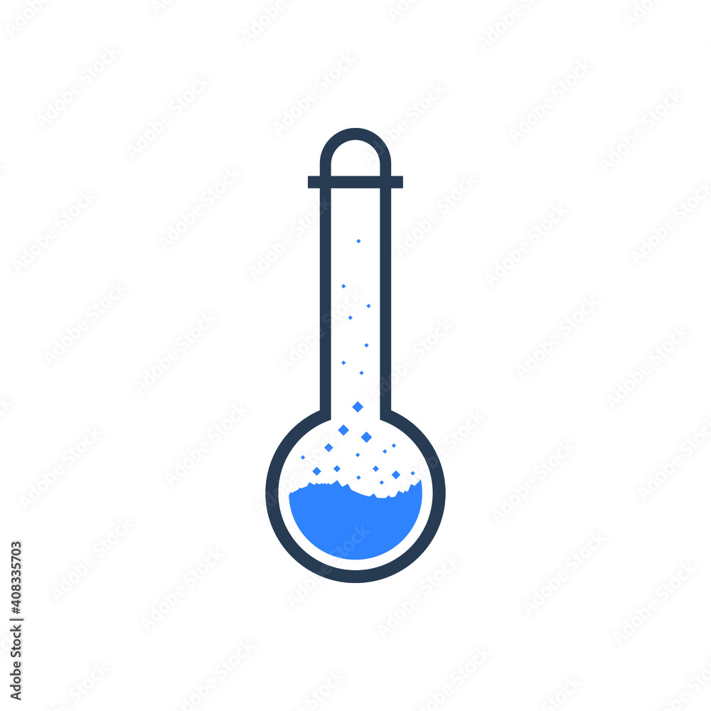 Test Tube Icon. Beaker, Flask, Chemistry Test Icon Test Tube Icon. Beaker, Flask, Chemistry Test Icon