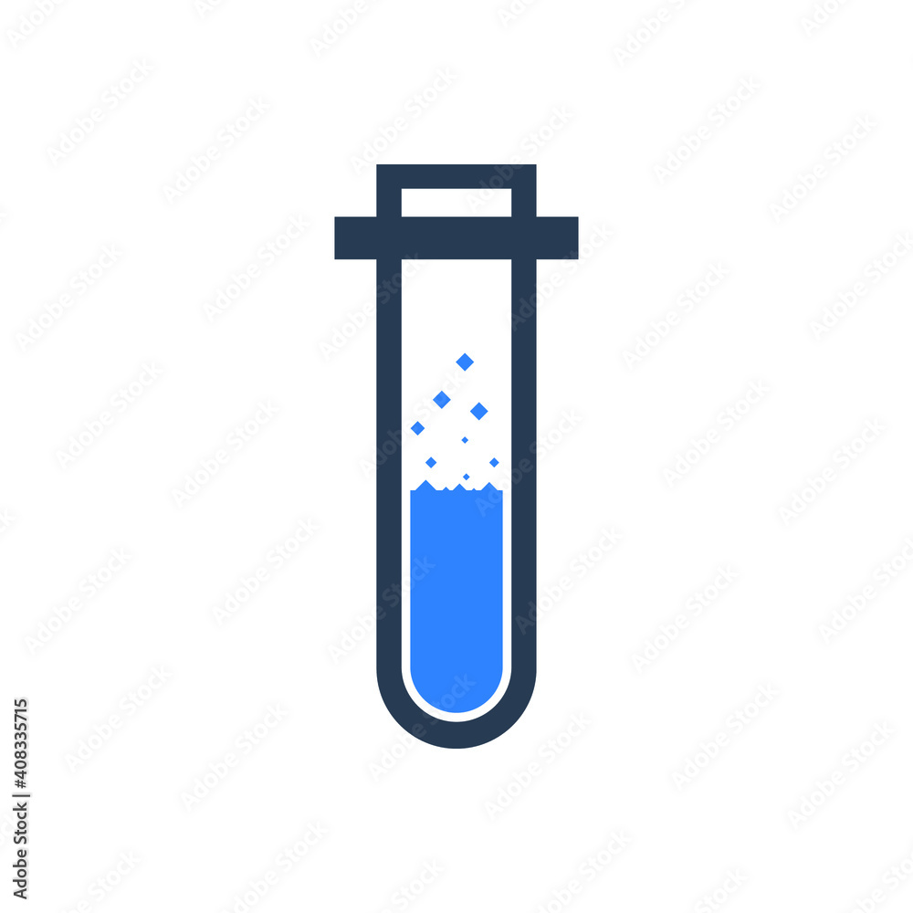 Test Tube Icon. Beaker, Flask, Chemistry Test Icon Test Tube Icon. Beaker, Flask, Chemistry Test Icon