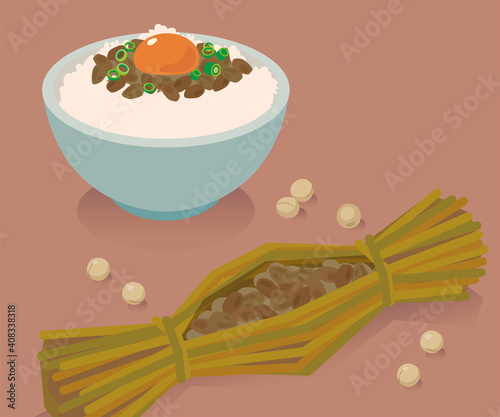 納豆ごはんと納豆