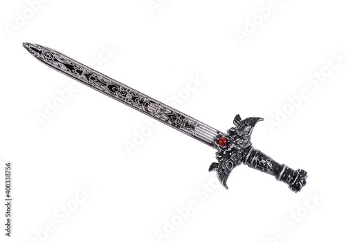 Obraz na plátně toy medieval sword on white background
