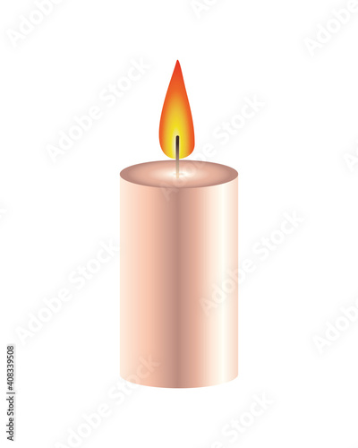 candle fire flame wax icon