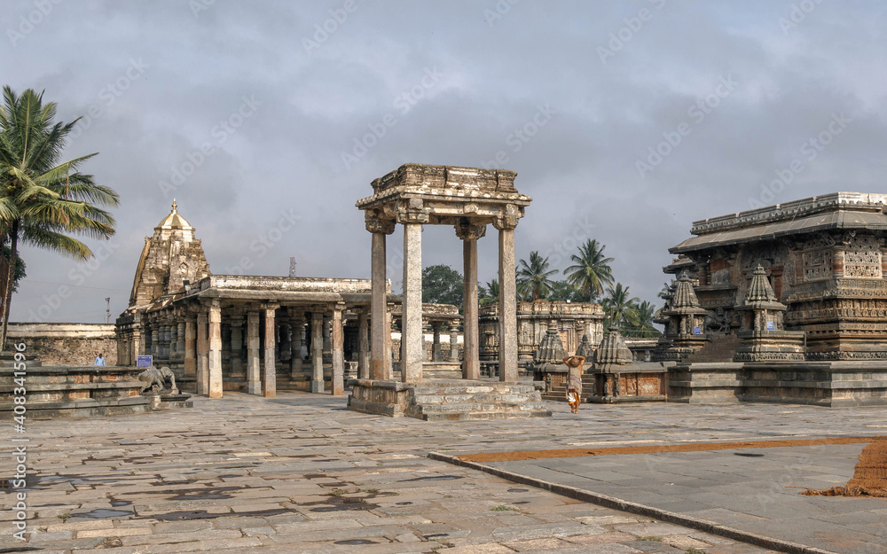 Fototapeta premium Chennakeshava Temple in Belur, 12th century Hindu temple. Karnataka. India.
