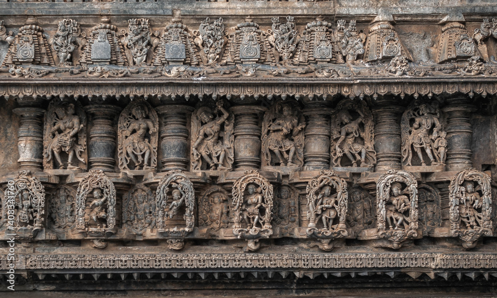 Chennakeshava Temple in Belur, 12th century Hindu temple. Karnataka. India.
