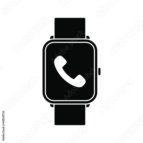 smartwatch icon, with phone sign . vector illustration