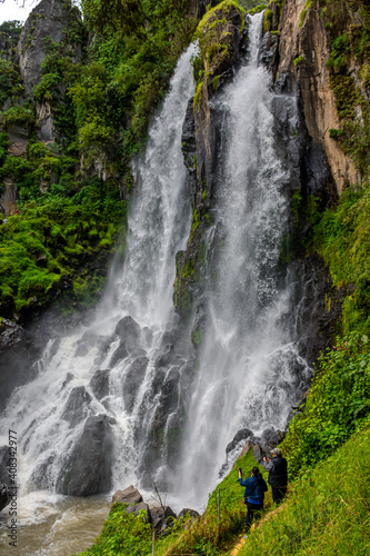 waterfall in the mountains