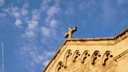 church roof against sky background