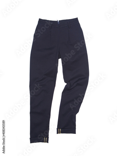 Dark blue sweatpants isolated on white