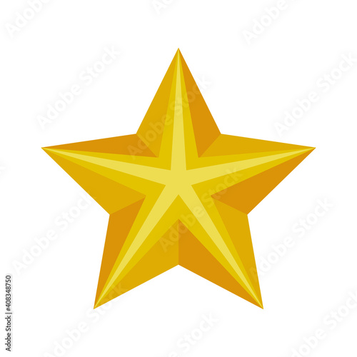 christmas golden star decoration isolared icon