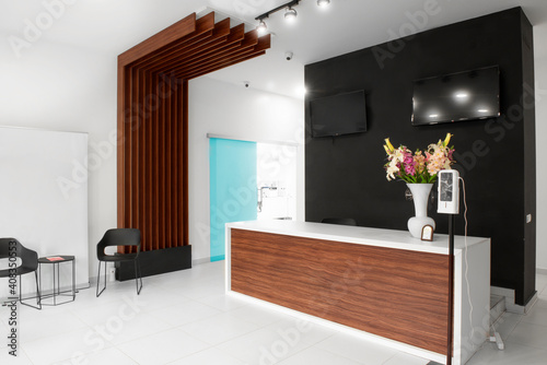 Reception of a modern heathcare institution