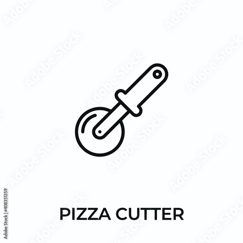 pizza cutter icon vector. pizza cutter sign symbol for modern design. Vector illustration