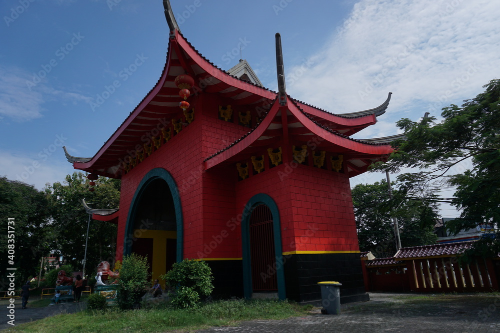 Semarang, 09 November 2020; Sam Poo Kong Temple in Semarang, is one of the famous tourist attractions besides being a place of worship for followers of the Confucian religion in the city of Semarang, 