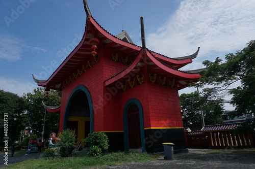 Semarang, 09 November 2020; Sam Poo Kong Temple in Semarang, is one of the famous tourist attractions besides being a place of worship for followers of the Confucian religion in the city of Semarang, 