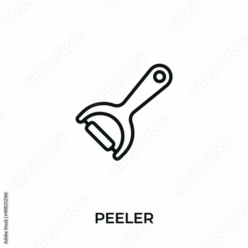 peeler icon vector. peeler sign symbol for modern design. Vector illustration