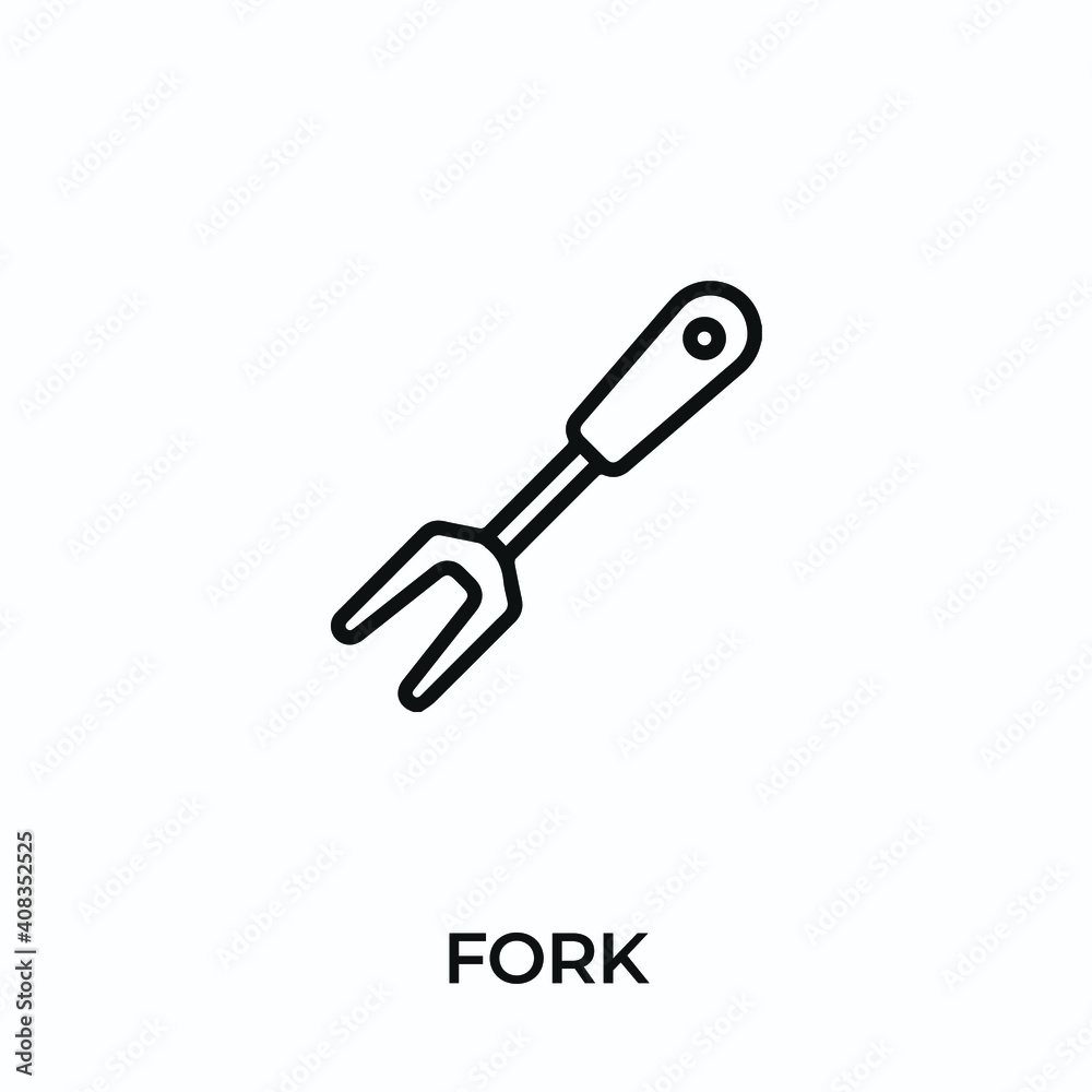 fork icon vector. fork sign symbol for modern design. Vector illustration fork icon vector. fork sign symbol for modern design. Vector illustration
