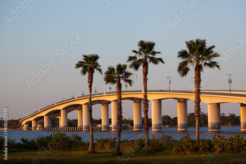 Bridge.  Halifax River.  Daytona Beach, Florida.