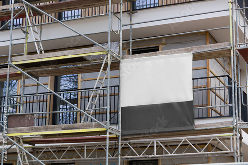 Obraz na płótnie Gerüstbanner für Werbung aller Art w salonie