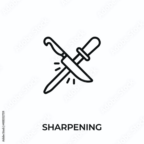 sharpening icon vector. sharpening sign symbol for modern design. Vector illustration