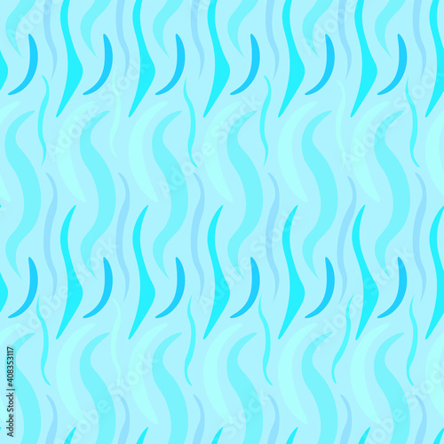 Blue wave seamless pattern art design stock vector illustration for web  or print  for fabric print