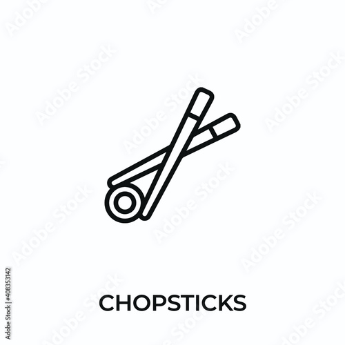 chopsticks icon vector. chopsticks sign symbol for modern design. Vector illustration