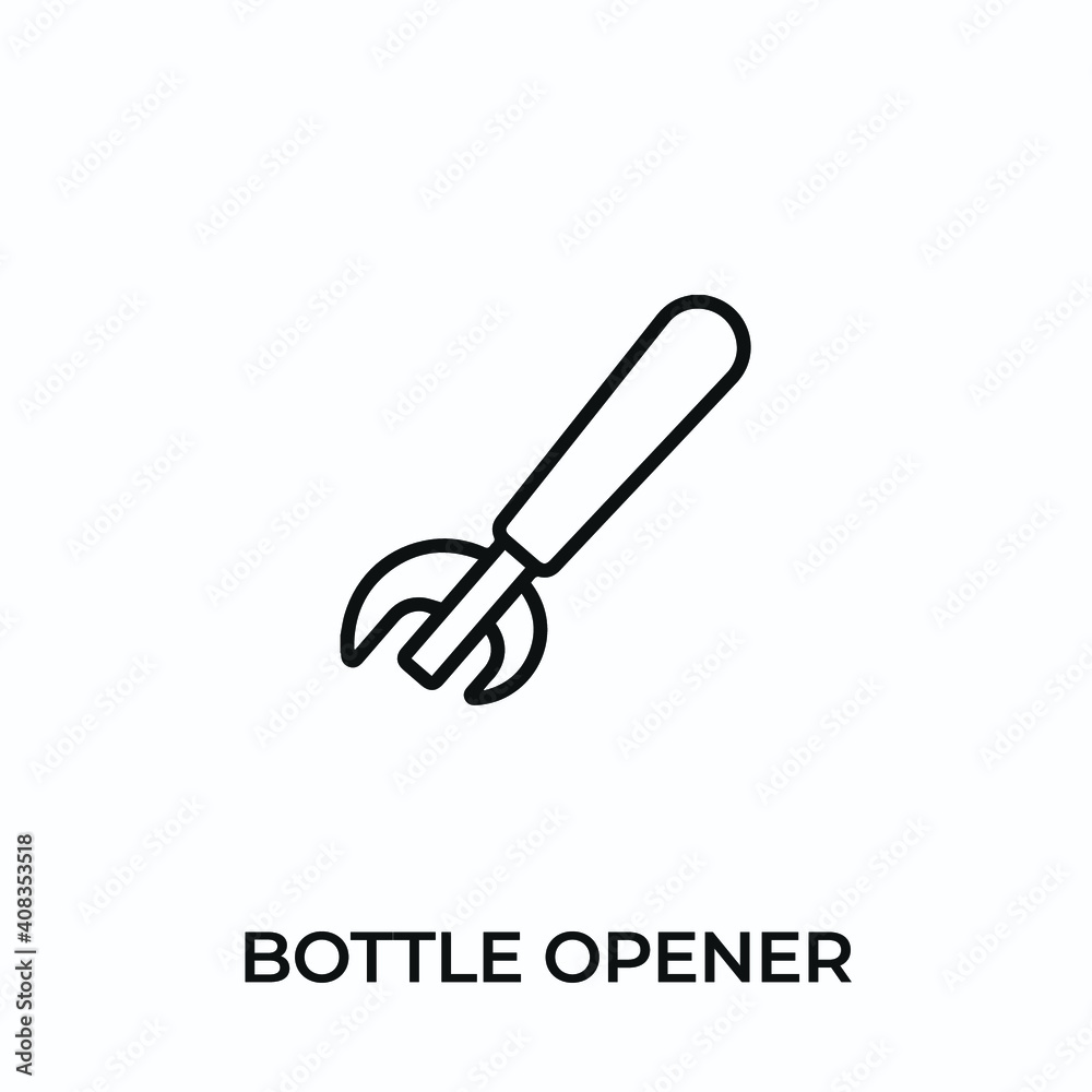 bottle opener icon vector. bottle opener sign symbol for modern design. Vector illustration