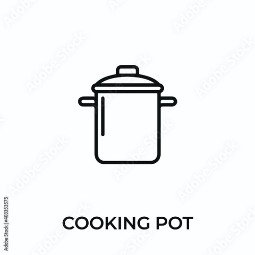 cooking pot icon vector. cooking pot sign symbol for modern design. Vector illustration