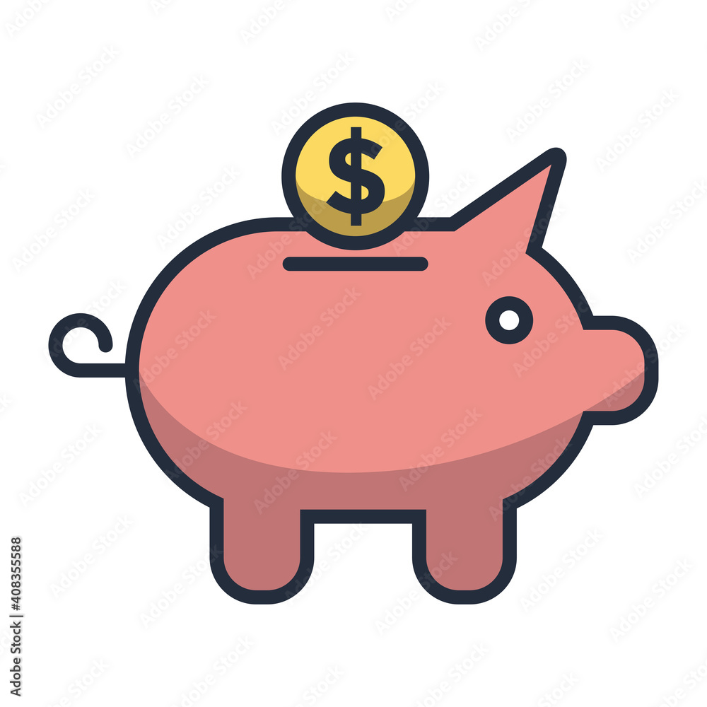piggy bank icon design vector template piggy bank icon design vector template