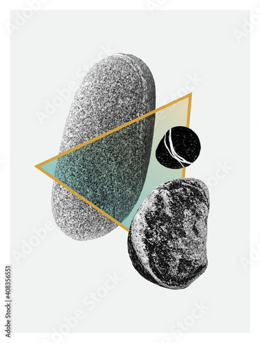 Creative minimalist illustration for wall decoration, postcard or brochure cover design. Vector.