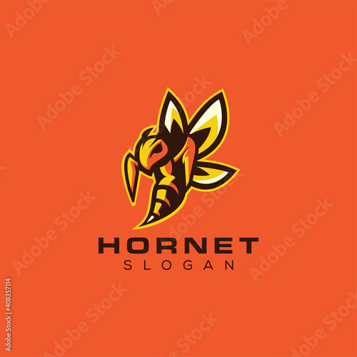hornet bee gaming logo design