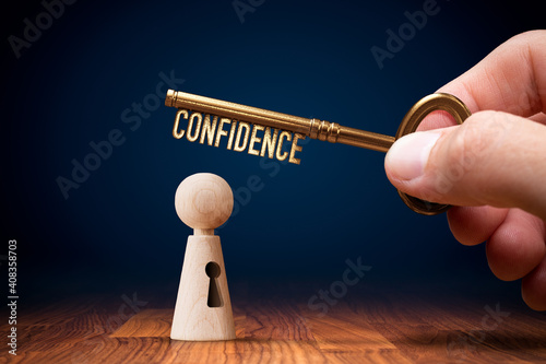 Confidence and personal development self-confidence concept