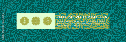 Organic seamless pattern vector background. Abstract animal skin pattern. Liquid blotch texture, splotch backdrop, zebra spot background. Eco-friendly design, healthy food, green beauty salon concept
