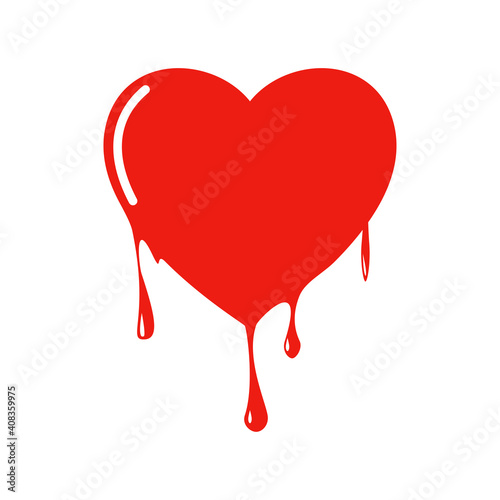 Bleeding heart icon illustration