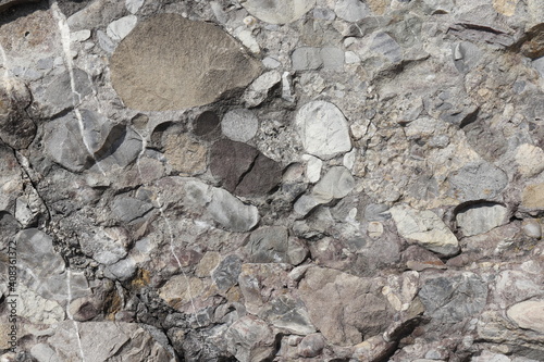 Conglomerate Close-up of a conglomerate stone near lake geneva St Saphorin.