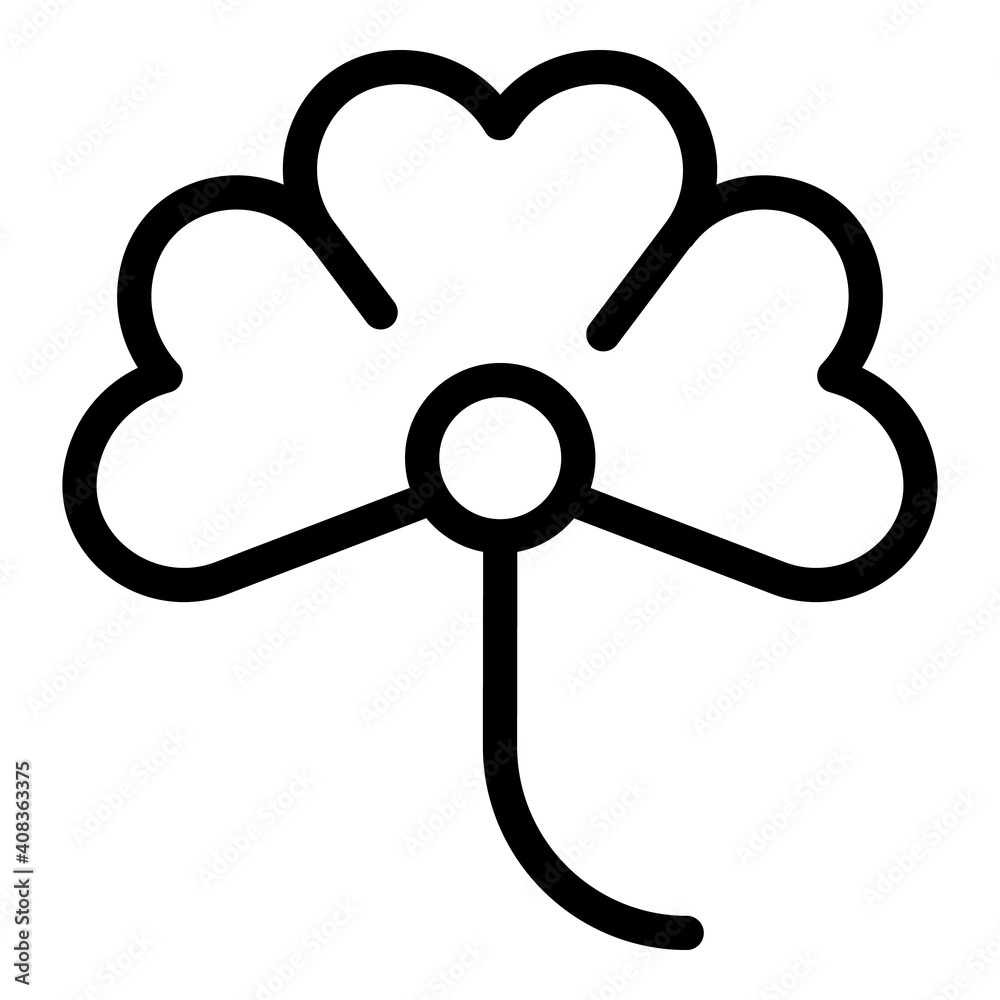 Clover nature icon. Outline clover nature vector icon for web design isolated on white background