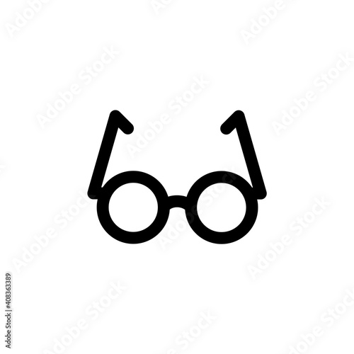 Glasses icon with outline style. Pixel perfect icon. Vector
