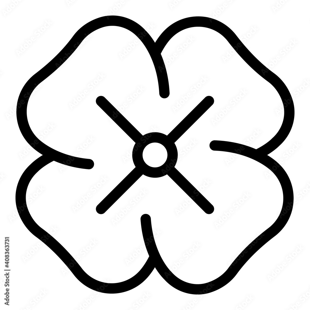 Clover luck icon. Outline clover luck vector icon for web design isolated on white background Clover luck icon. Outline clover luck vector icon for web design isolated on white background