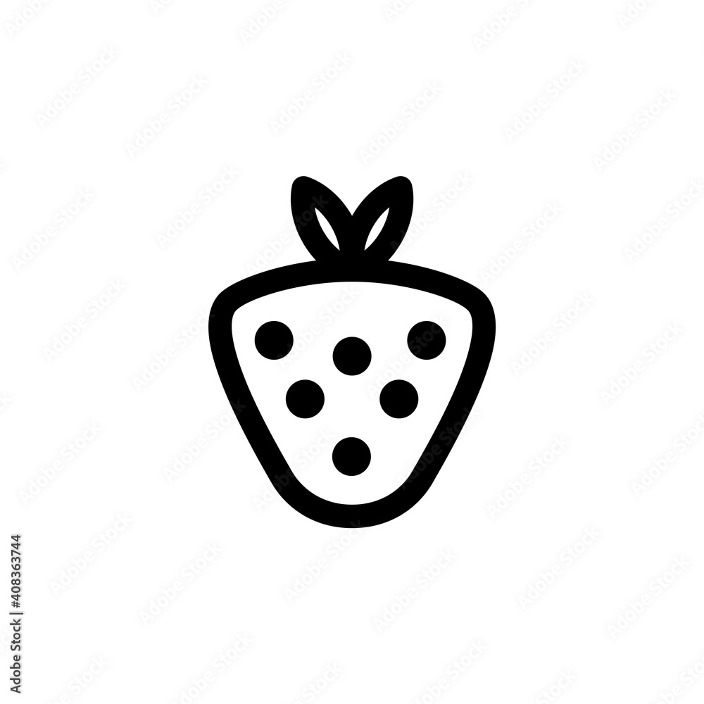 Strawberry icon with outline style. Pixel perfect icon. Vector Strawberry icon with outline style. Pixel perfect icon. Vector