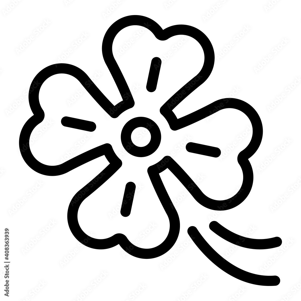 Clover floral icon. Outline clover floral vector icon for web design isolated on white background Clover floral icon. Outline clover floral vector icon for web design isolated on white background