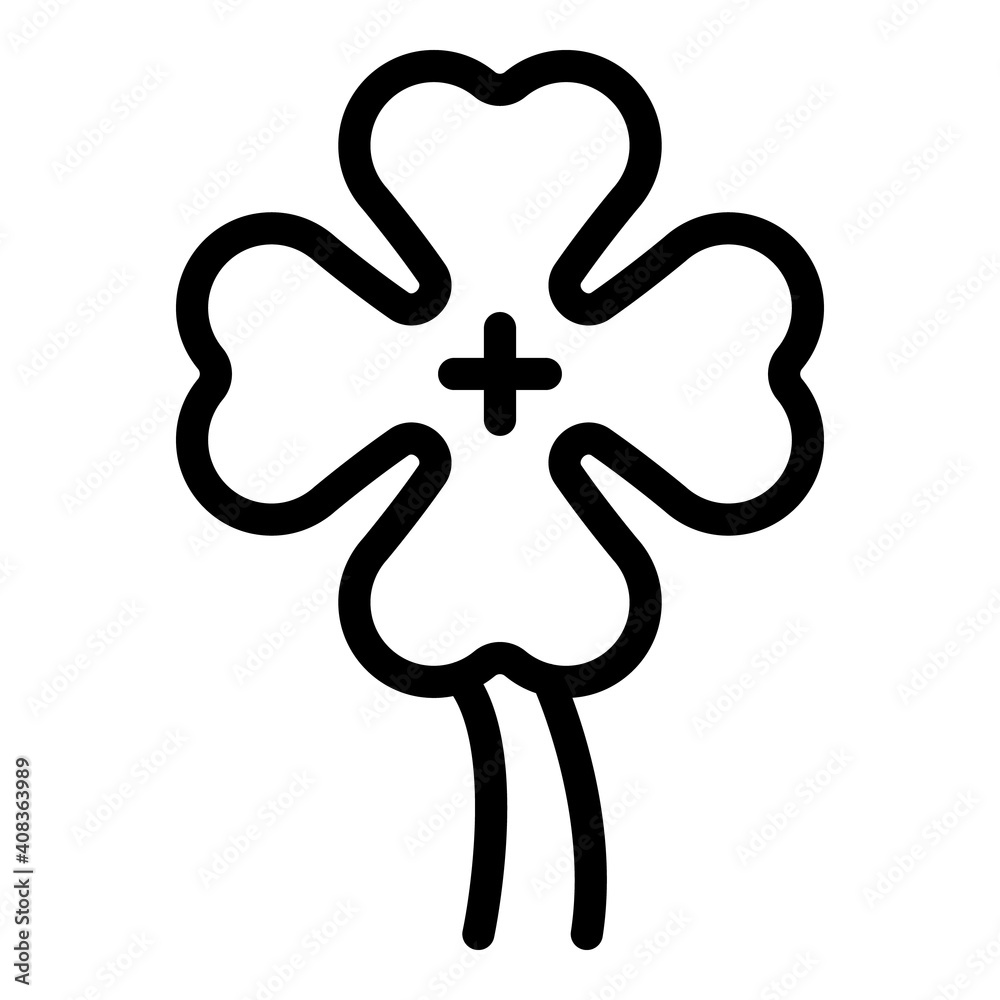 Clover shape icon. Outline clover shape vector icon for web design isolated on white background Clover shape icon. Outline clover shape vector icon for web design isolated on white background