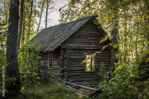 Russia. Leningrad region. The setting for the film is in the form of an abandoned hut in the forest.