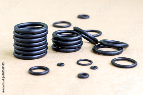 A set of sealing gaskets for the repair and maintenance of various mechanisms.