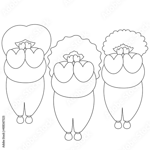 A fat women is crying in black and white