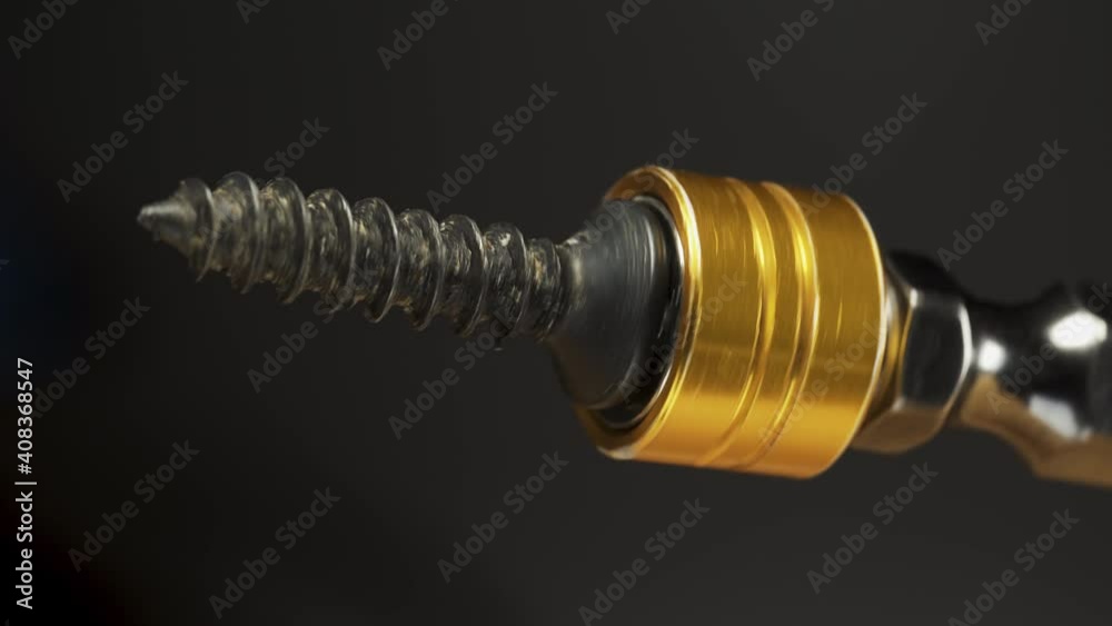 self-tapping screw on a magnetic screwdriver, close-up. self-tapping screw on a magnetic screwdriver, close-up.