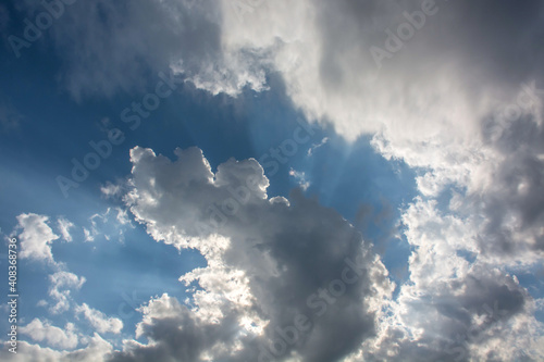 White clouds on blue sky in Israel © Barbara