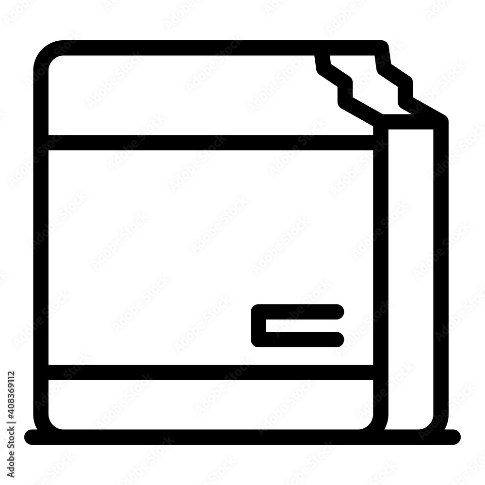 Carton box waste icon. Outline carton box waste vector icon for web design isolated on white background Carton box waste icon. Outline carton box waste vector icon for web design isolated on white background