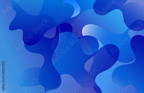 Abstract soft gradient blue liquid shape background