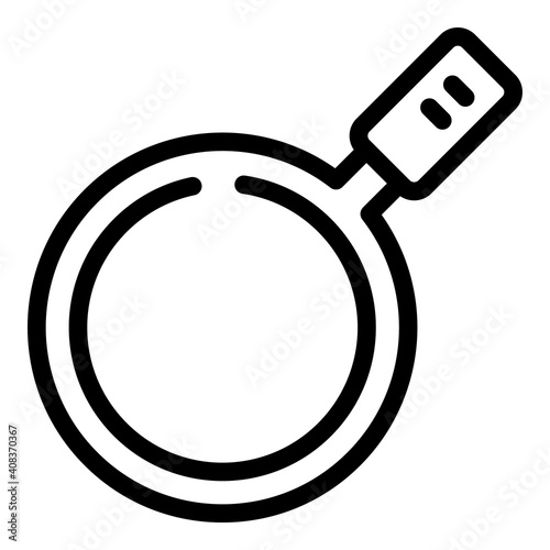 Top view wok frying pan icon. Outline top view wok frying pan vector icon for web design isolated on white background
