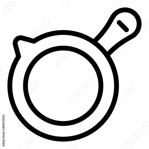 Food wok frying pan icon. Outline food wok frying pan vector icon for web design isolated on white background