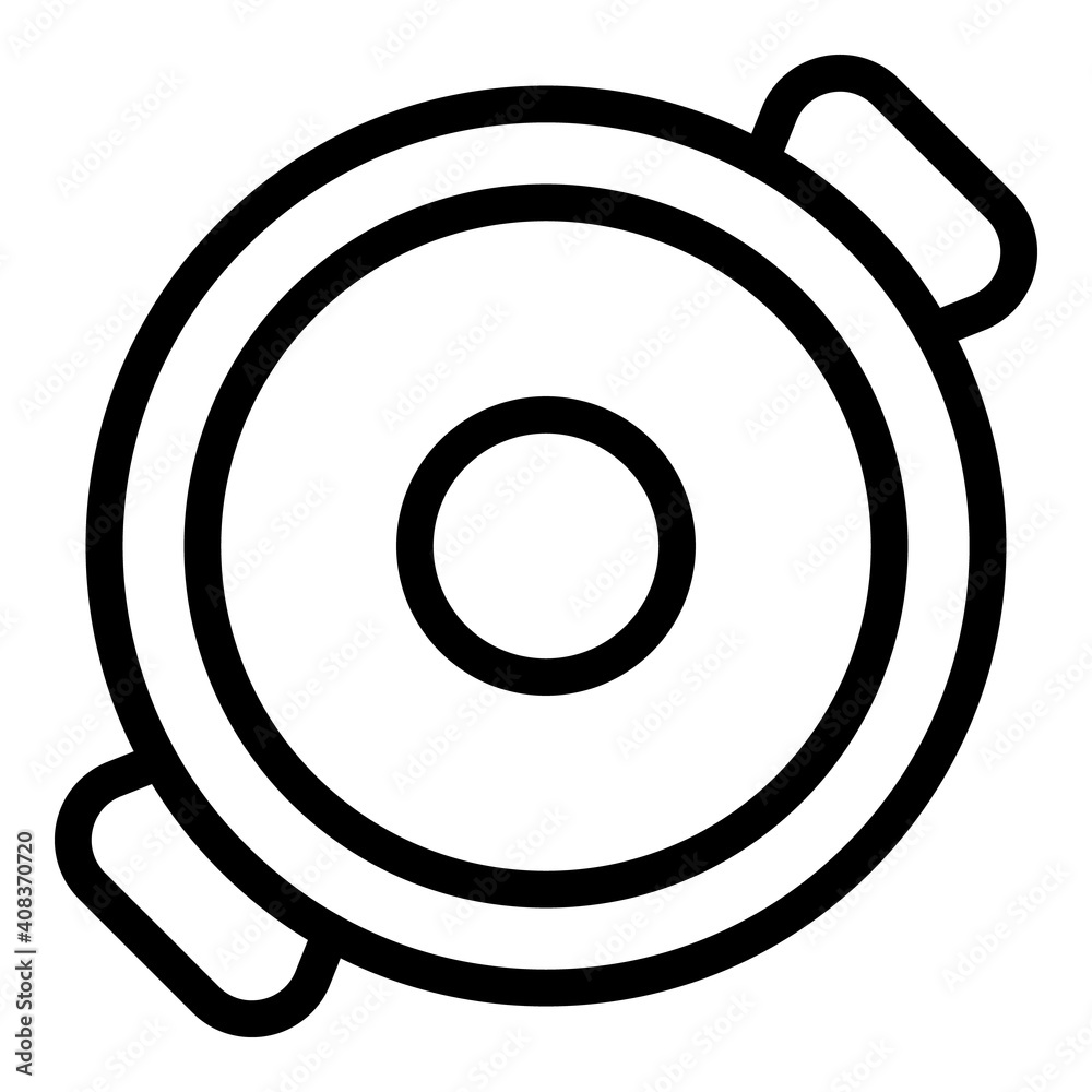 Breakfast wok frying pan icon. Outline breakfast wok frying pan vector icon for web design isolated on white background Breakfast wok frying pan icon. Outline breakfast wok frying pan vector icon for web design isolated on white background