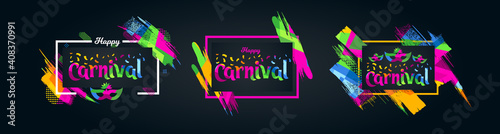 vector holiday illustration. Purim is a Jewish holiday established according to the biblical Book of Esther. Translation from Hebrew: Happy Purim. graphics design for the festive carnival